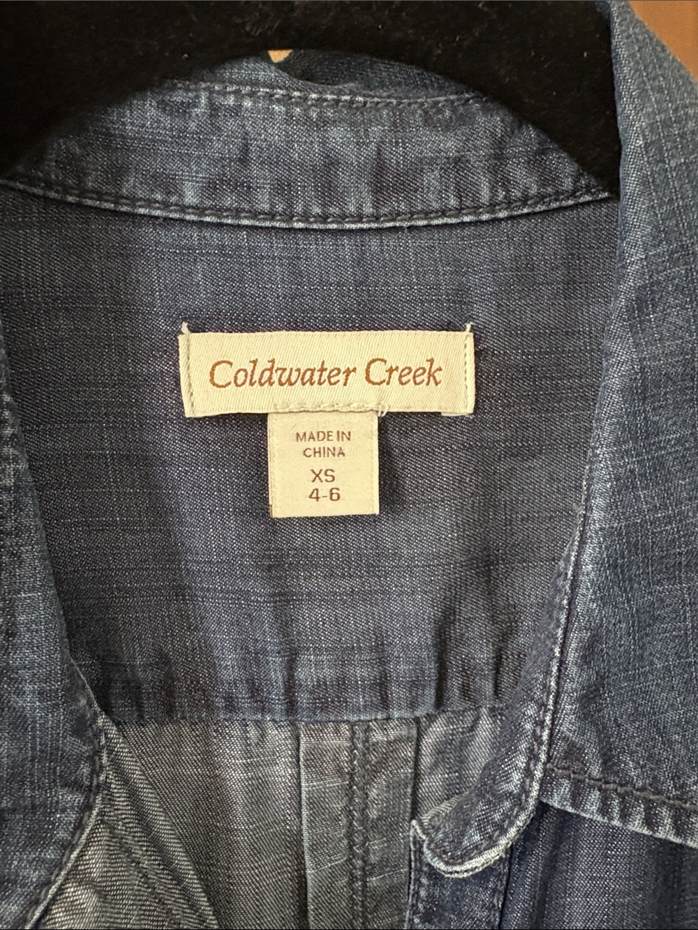 Coldwater Creek Medium Tencel Denim Button-Up Tunic Long or Tab Rollup Sleeves - Picture 6 of 10